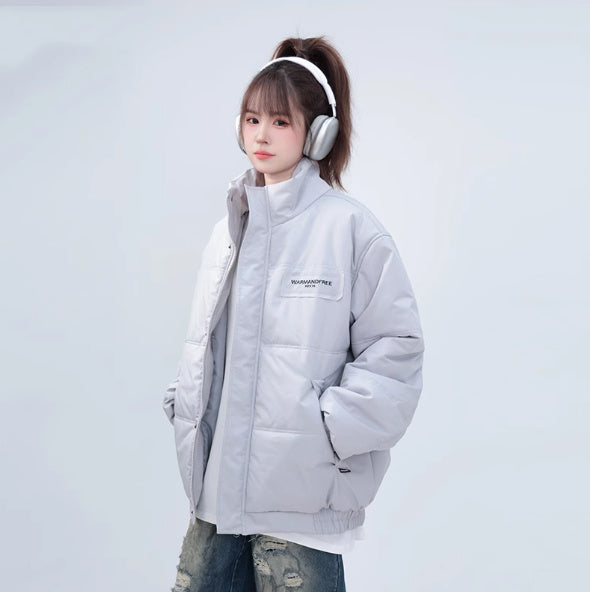 Autumn And Winter Thickening Couple Puffer Jacket Coat