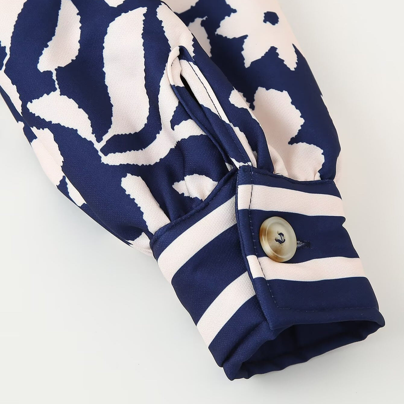 Round Neck Printed Casual Thin Small Padded Jacket