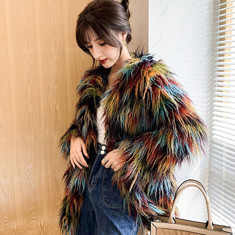 Women's Lamb Wool Mid-length Thickened Beach