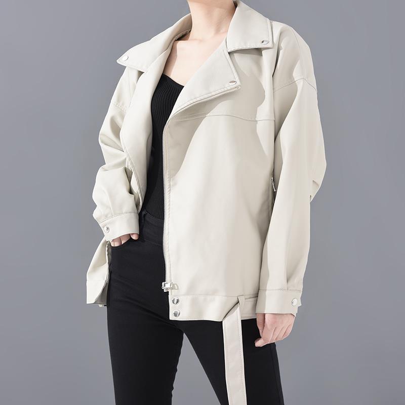 Autumn Loose Pu Leather Jacket Student Motorcycle Jacket