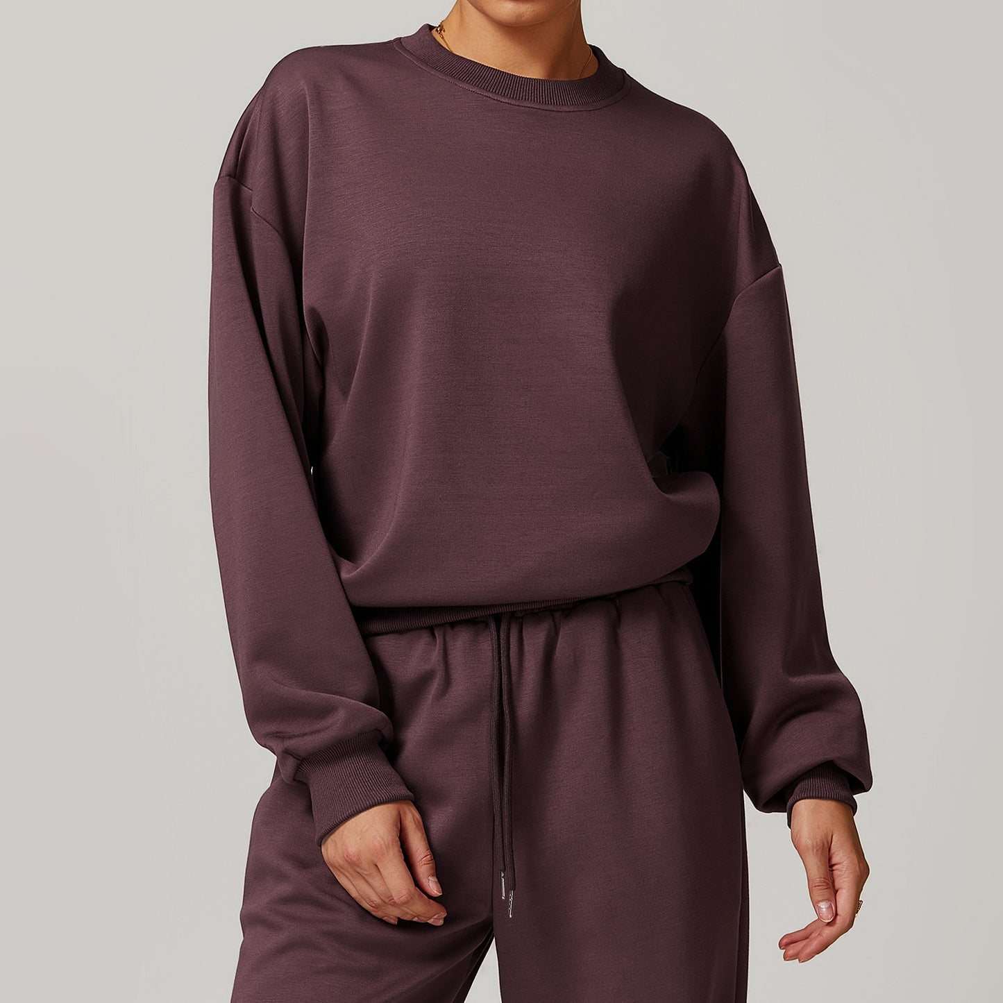 Spring Crew Neck Casual Women's Sweater Loose Long Sleeve