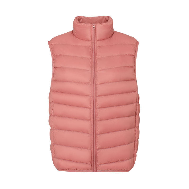 Stand Collar Outer Wear Slimming Plus Size Down Vest Vest