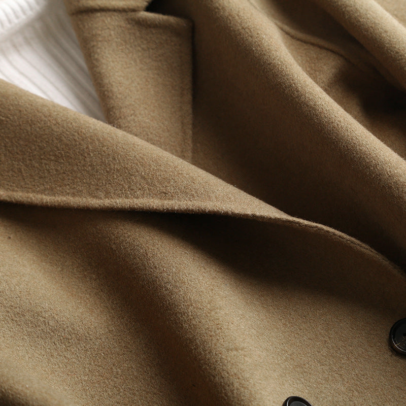 Vintage loose double faced cashmere suit coat