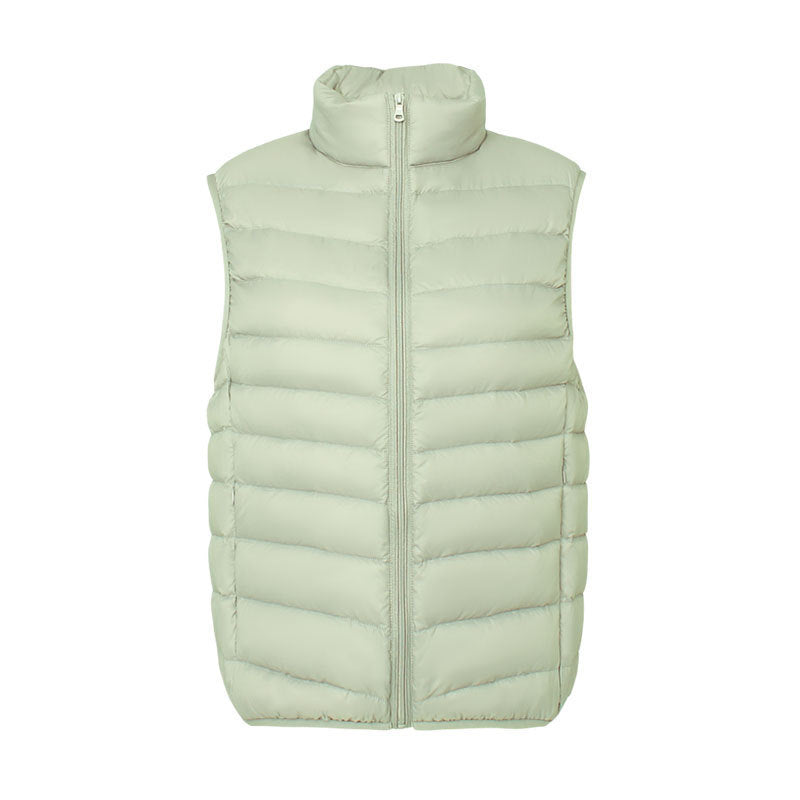 Stand Collar Outer Wear Slimming Plus Size Down Vest Vest
