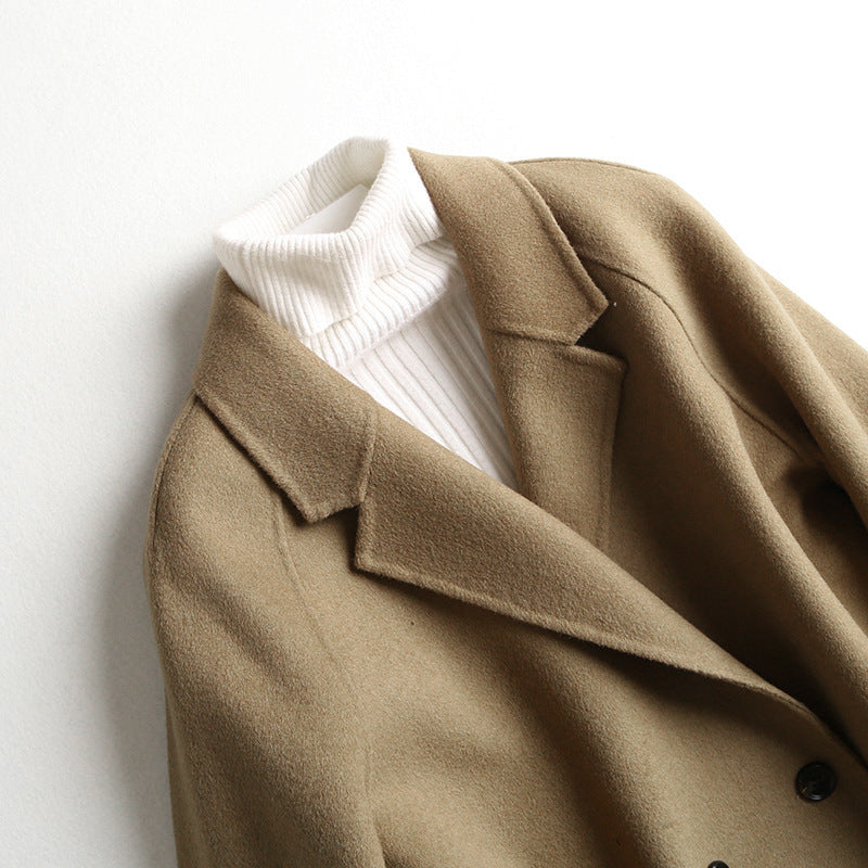 Vintage loose double faced cashmere suit coat