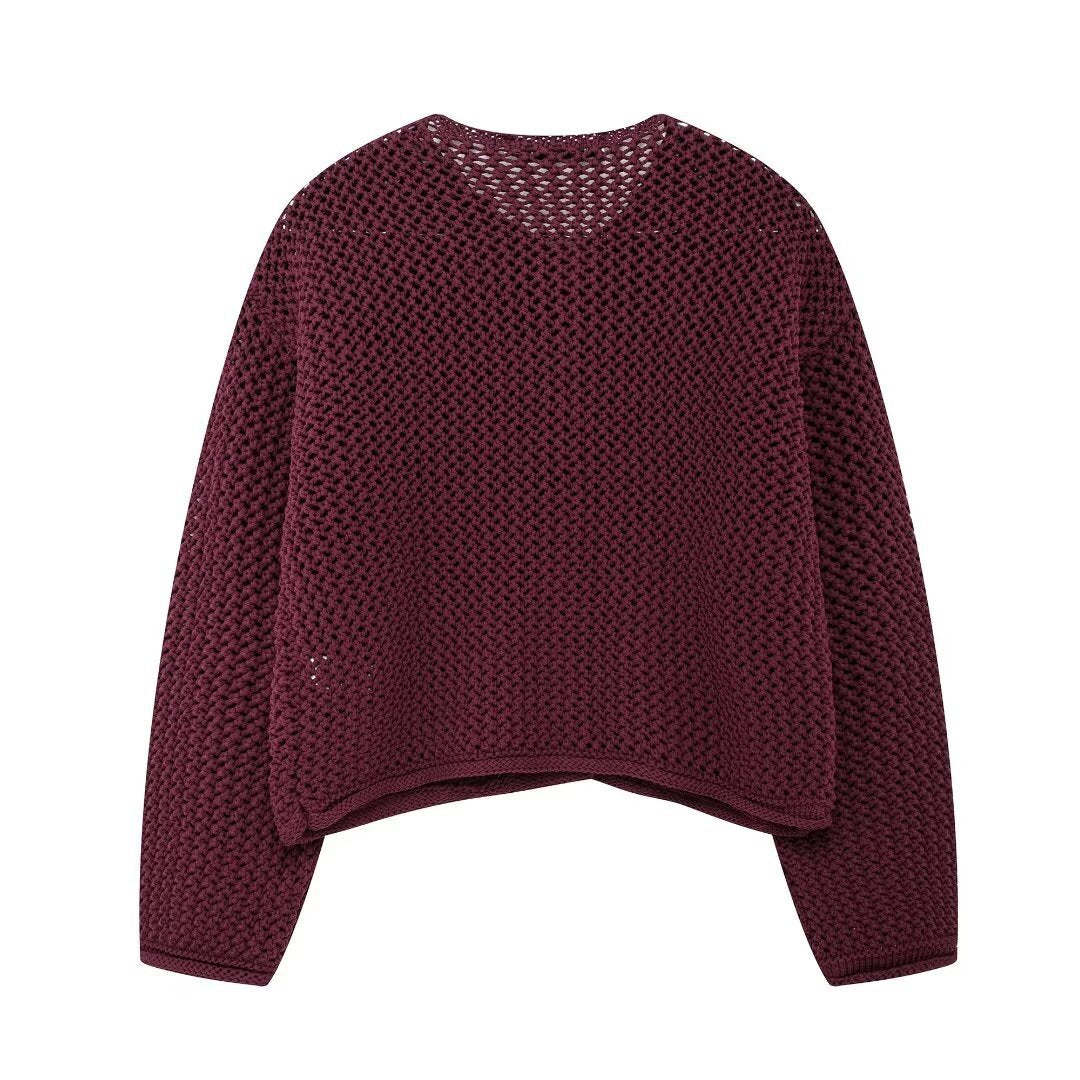 Women's Vintage Button Short Knitted Jacket