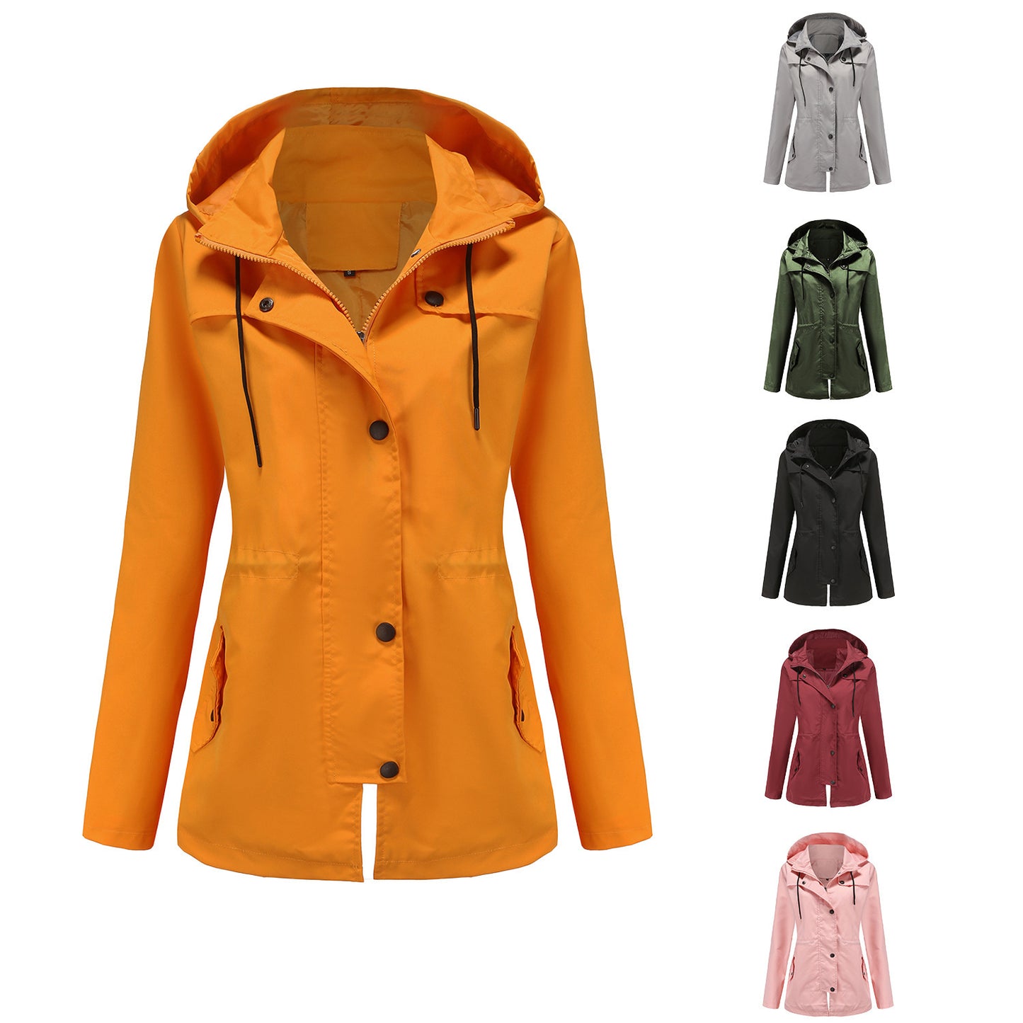 Women's Mid-length Cardigan Hooded Coat