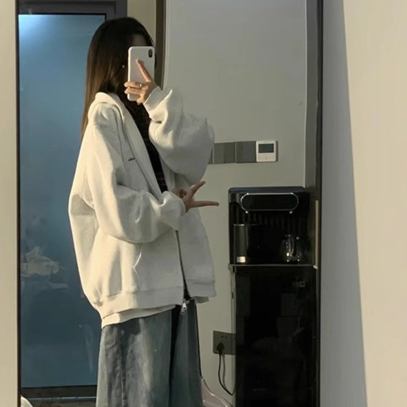 Early Autumn Gray Sports Coat Women's Sweater