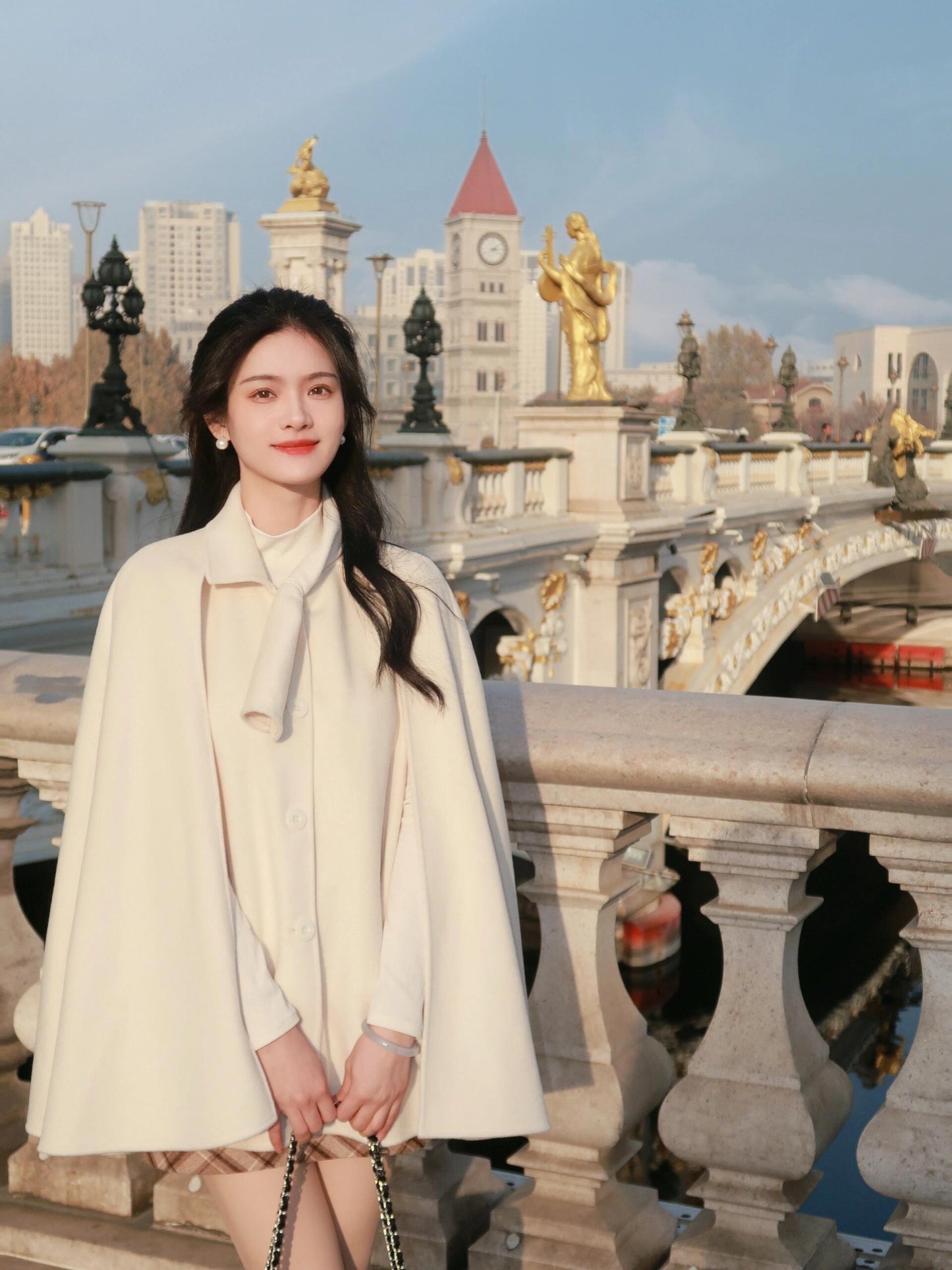 Classic Style Shawl Cape Woolen Coat Women's Autumn And Winter Examination