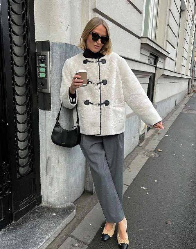 Retro Chenille Wool Women's Young Chenille Coat Coat