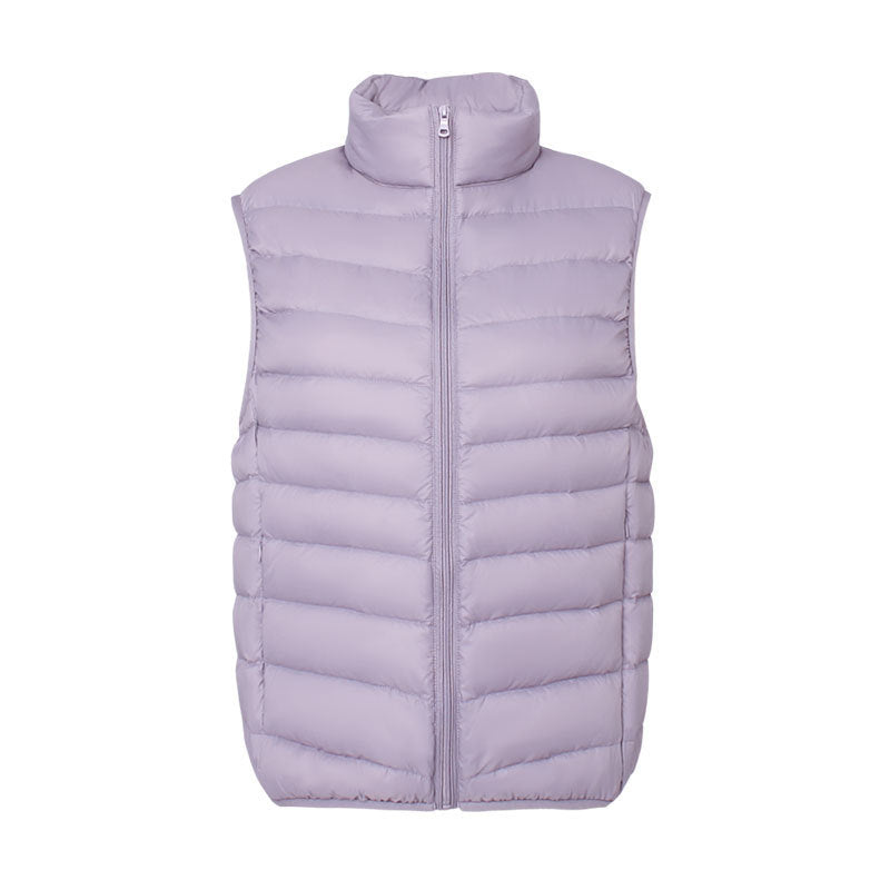 Stand Collar Outer Wear Slimming Plus Size Down Vest Vest