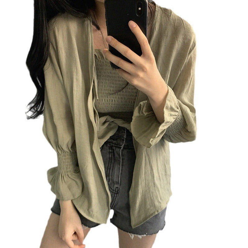 Simple Small Shawl Thin Coat Suspenders Two-piece Suit