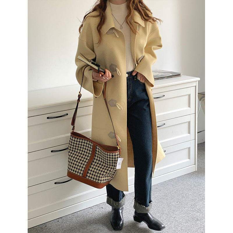 Loose Fashion Casual Woolen Mid-length Coat