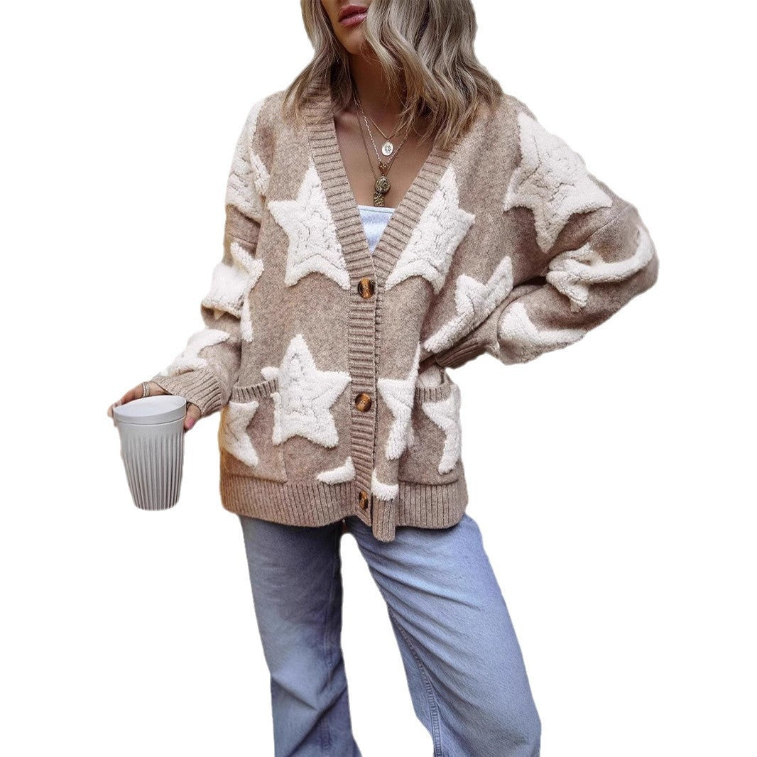 Autumn And Winter Single Row Multi-buckle Woolen Coat