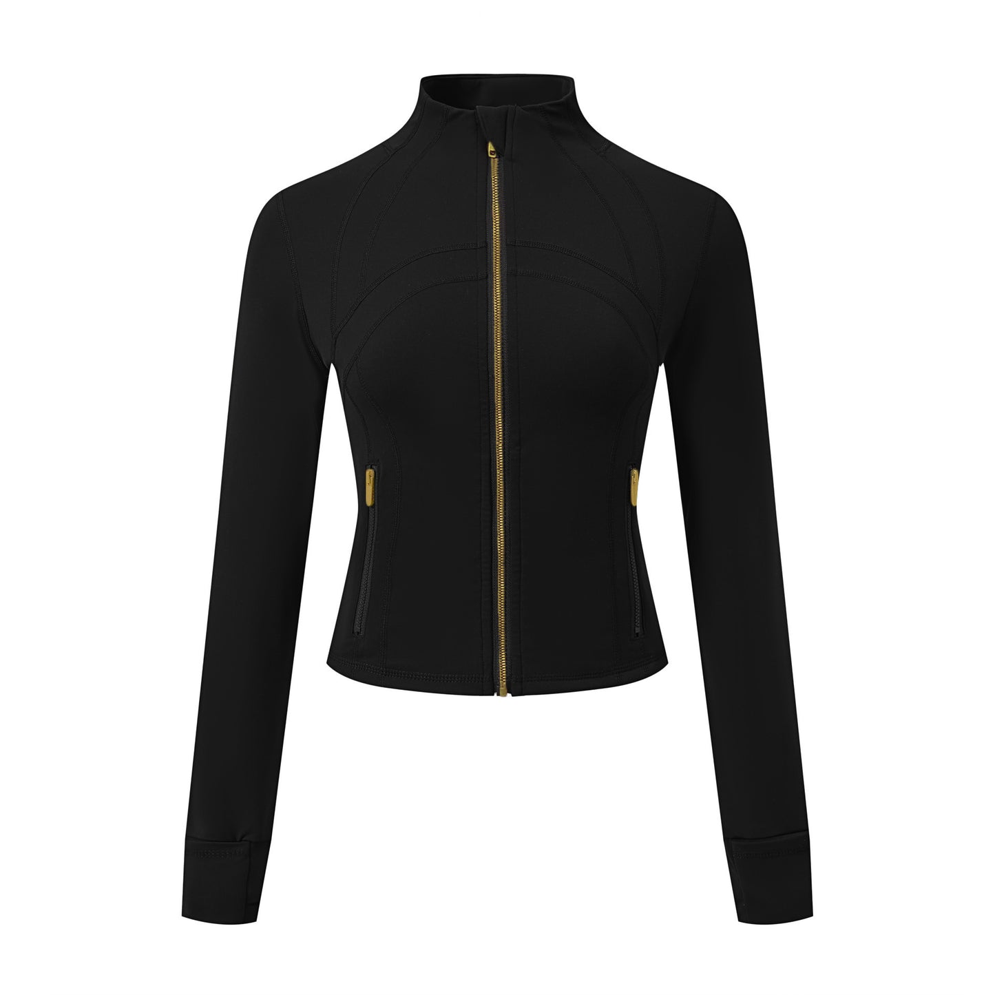 Spring And Summer Thin Double-sided Brushed Slim Fit Stretch Stand Collar Jacket