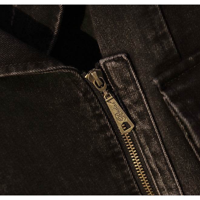 New plus size fashionable denim zipper jacket