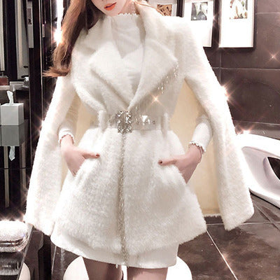 Tassel and Beaded Cape Coat