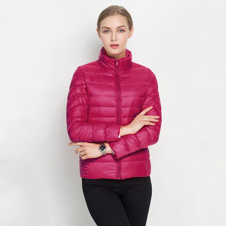 Standing Collar Slim Down Jacket