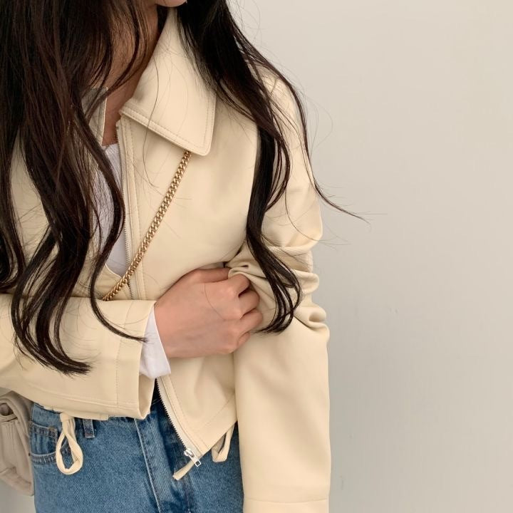 Women's Cool Autumn New Motorcycle Leather Jacket