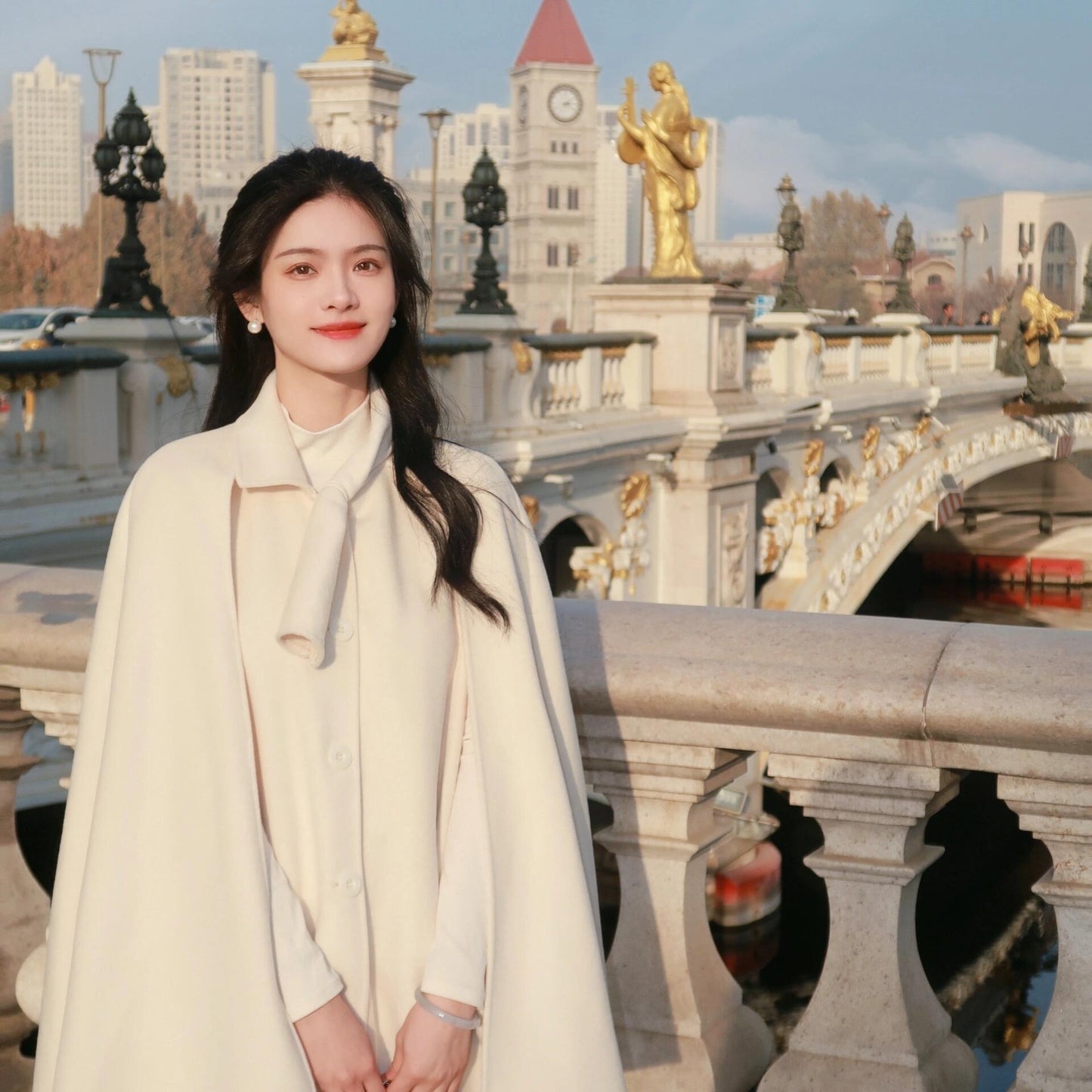 Classic Style Shawl Cape Woolen Coat Women's Autumn And Winter Examination