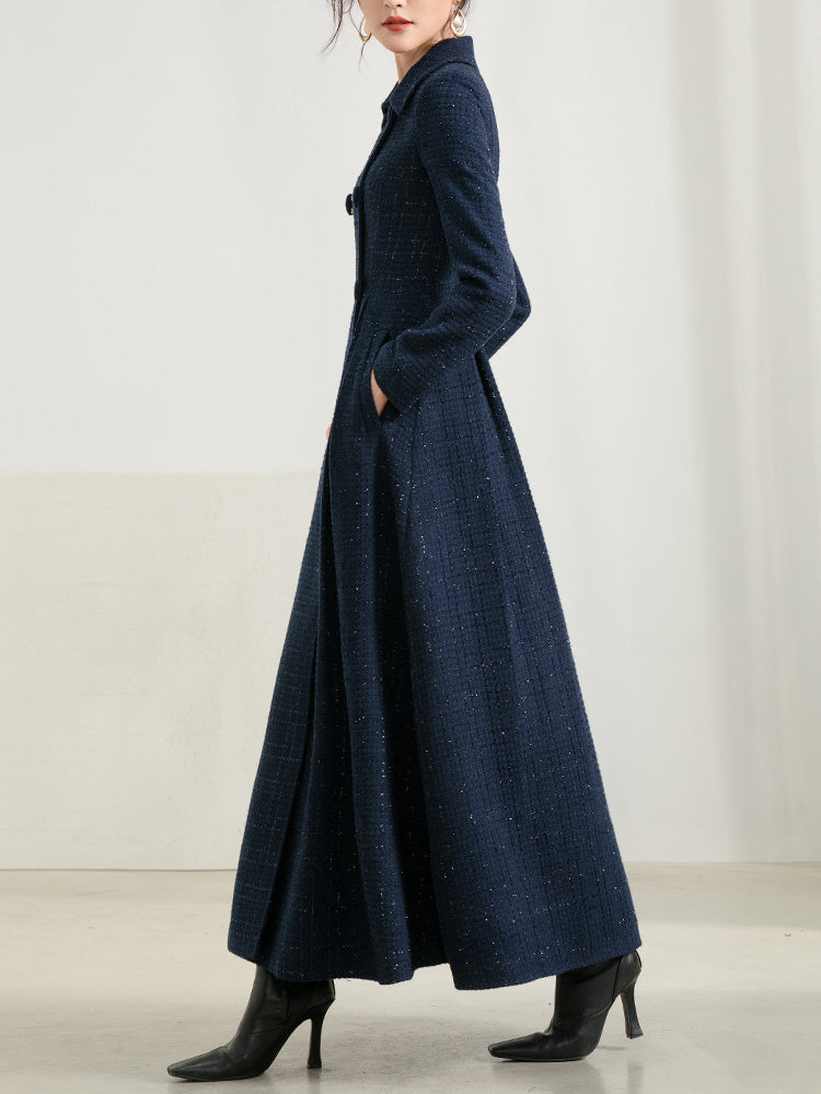 Thickened Mid Long Off Season Versatile High-end Woolen Coat