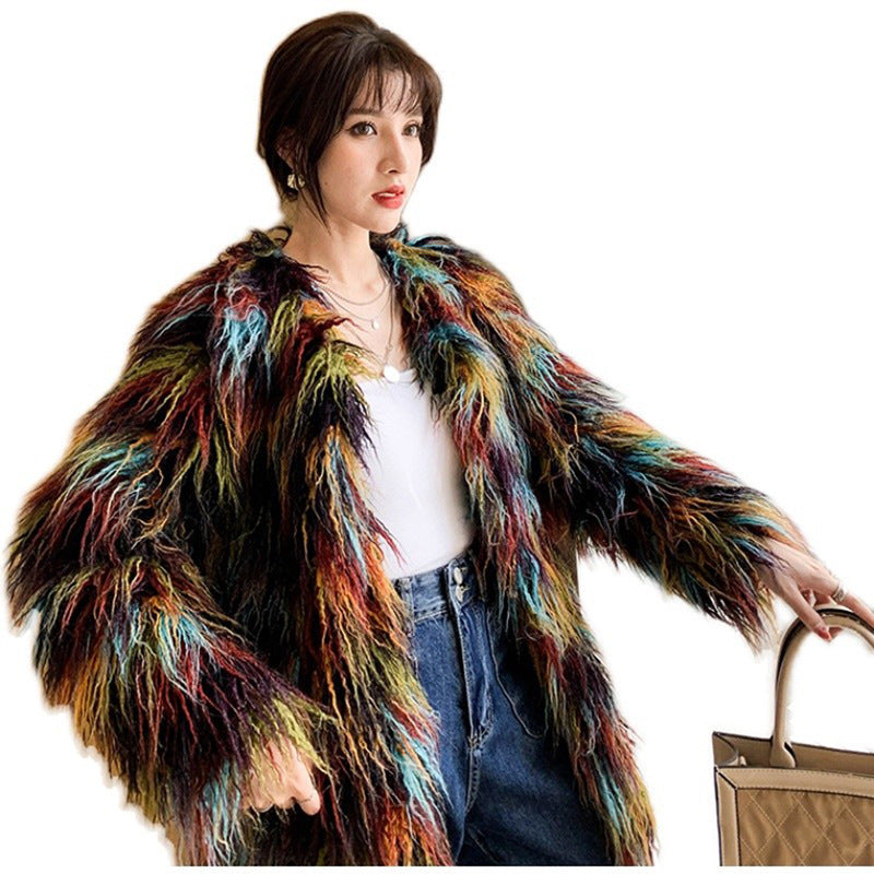 Women's Lamb Wool Mid-length Thickened Beach