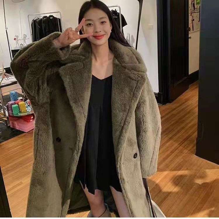 Sheep Shearing Coat Women's Mid-length Fur