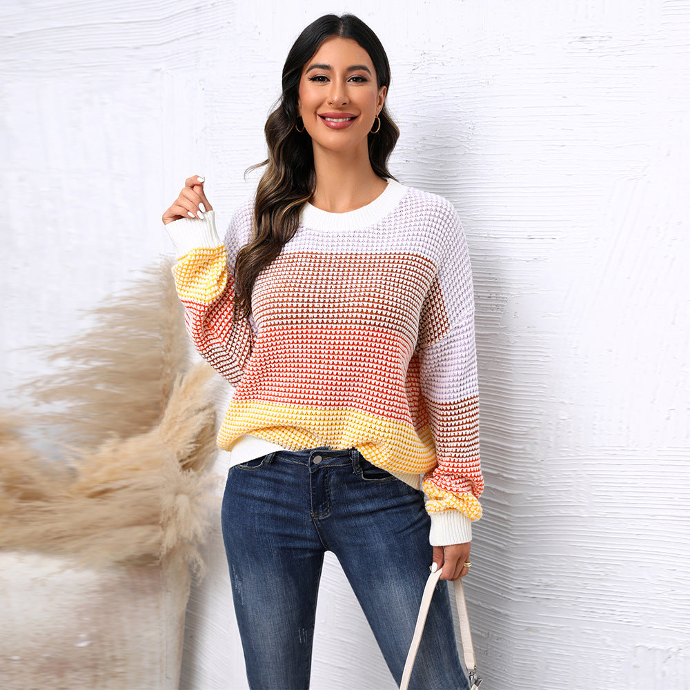 Women's Fashion Casual Sweater Loose Top