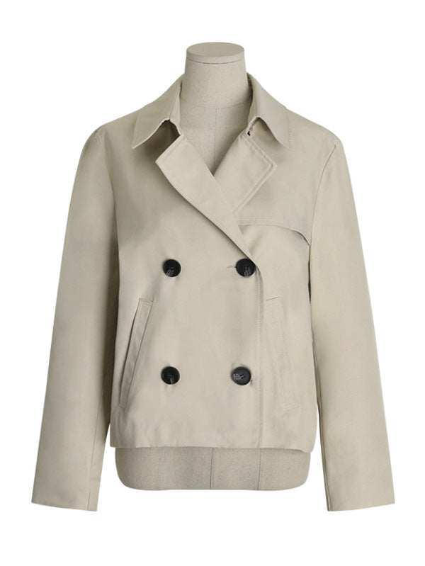 Loose Double Breasted Cardigan Short Coat