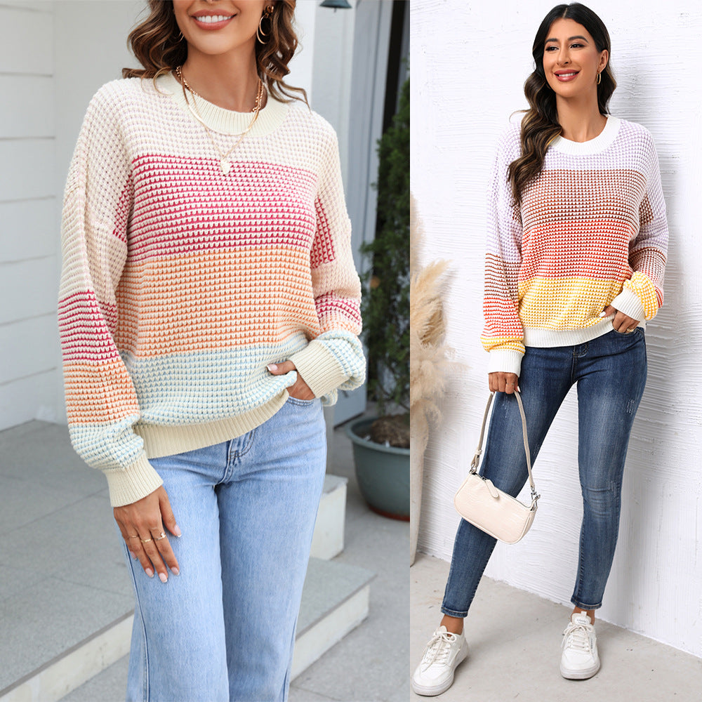 Women's Fashion Casual Sweater Loose Top