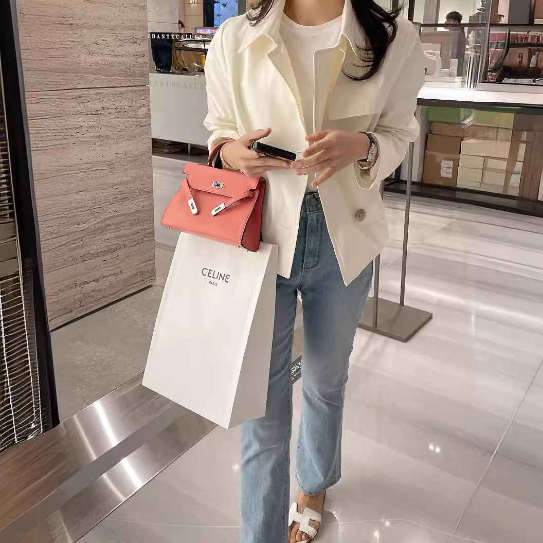 Loose Double Breasted Cardigan Short Coat