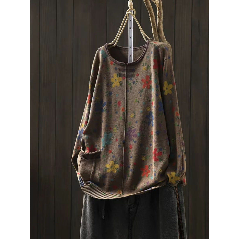 Artistic Retro Printing Sweater For Women