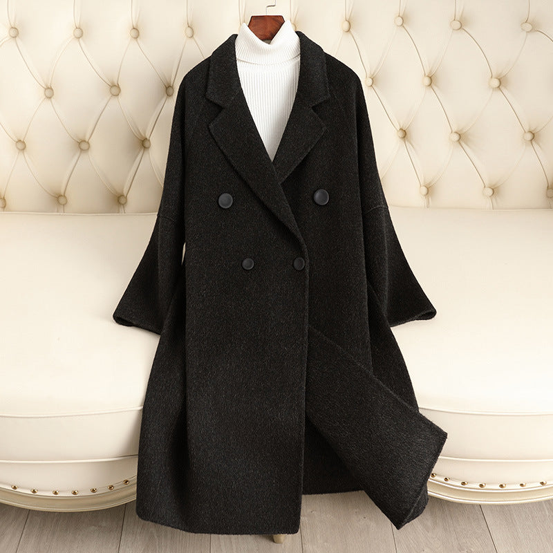Double-sided Wool Overcoat Women's Mid-length Woolen Coat