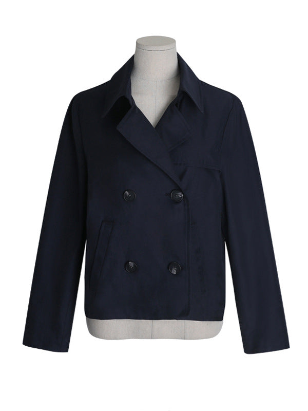 Loose Double Breasted Cardigan Short Coat