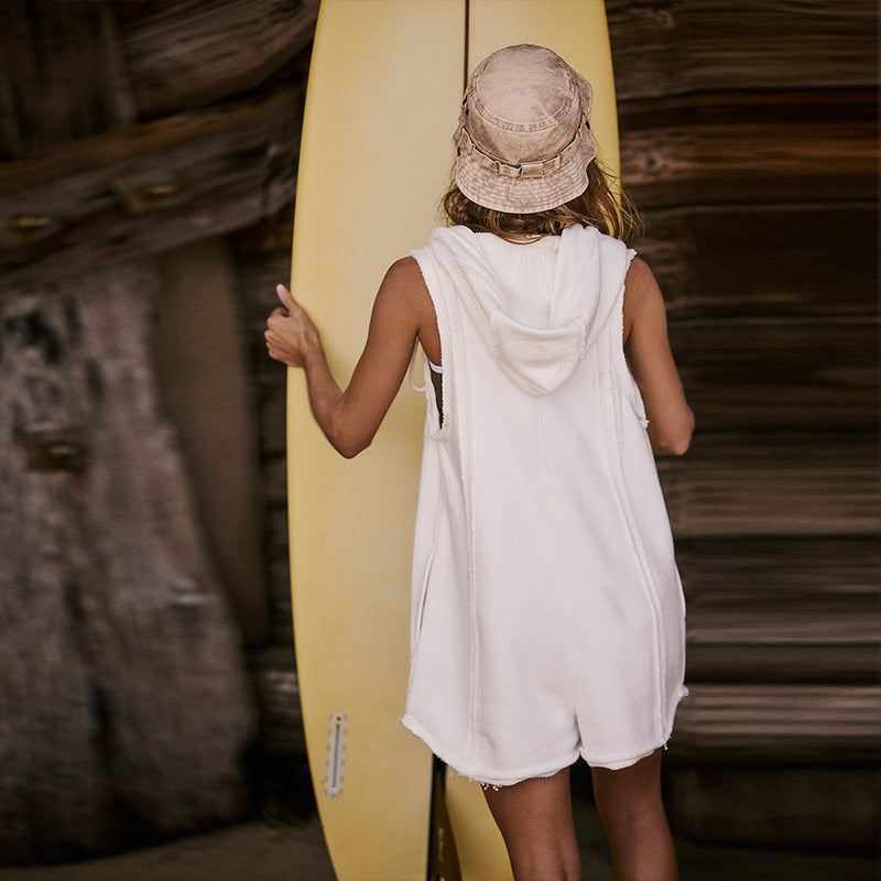 Outdoor Casual Sleeveless Loose-fitting Hoodie Women