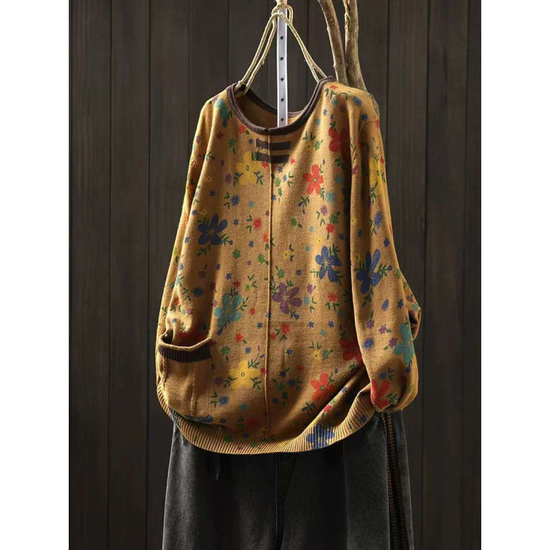 Artistic Retro Printing Sweater For Women