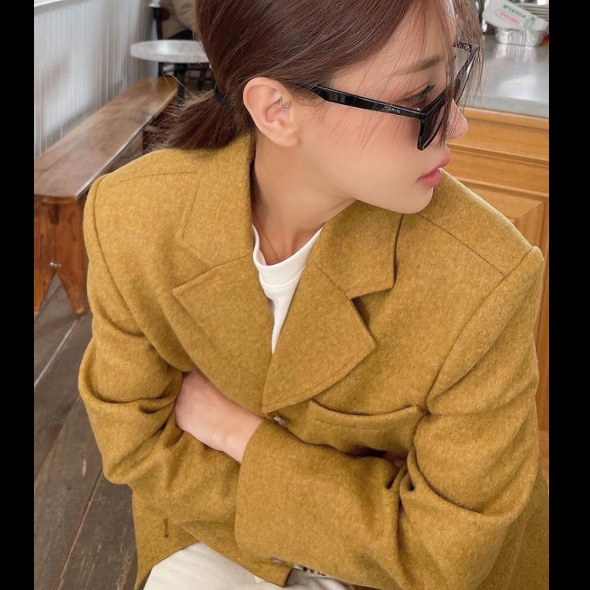 Niche Temperament Cool Handsome All-match Loose Woolen Suit Jacket