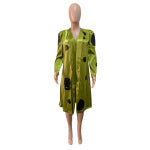 Sequin Stitching Featured Dress Women's Windbreaker