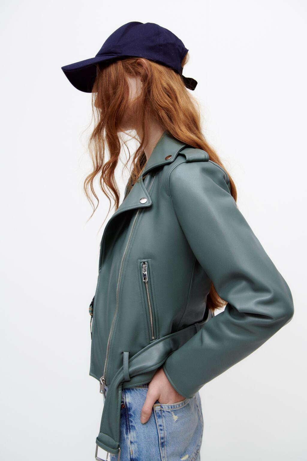 New Women's Leather Motorcycle Jacket