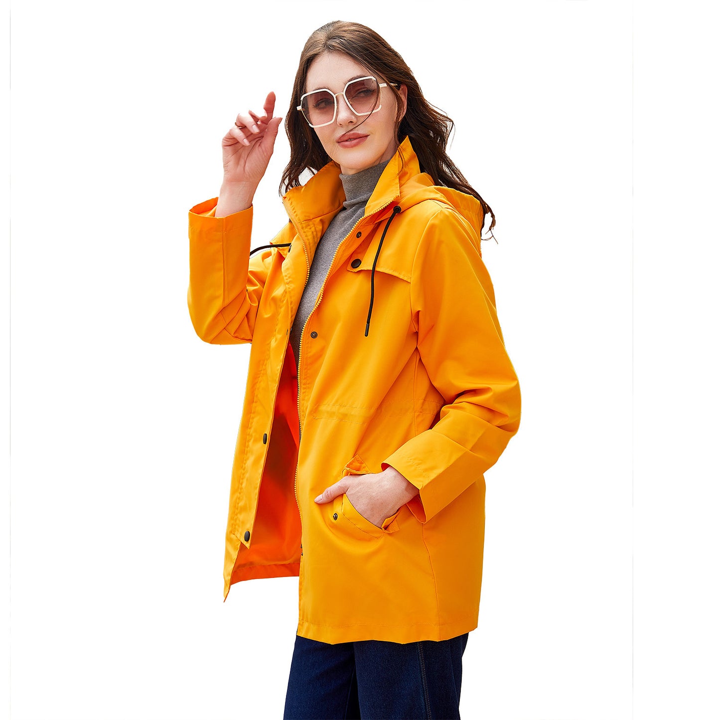 Women's Mid-length Cardigan Hooded Coat