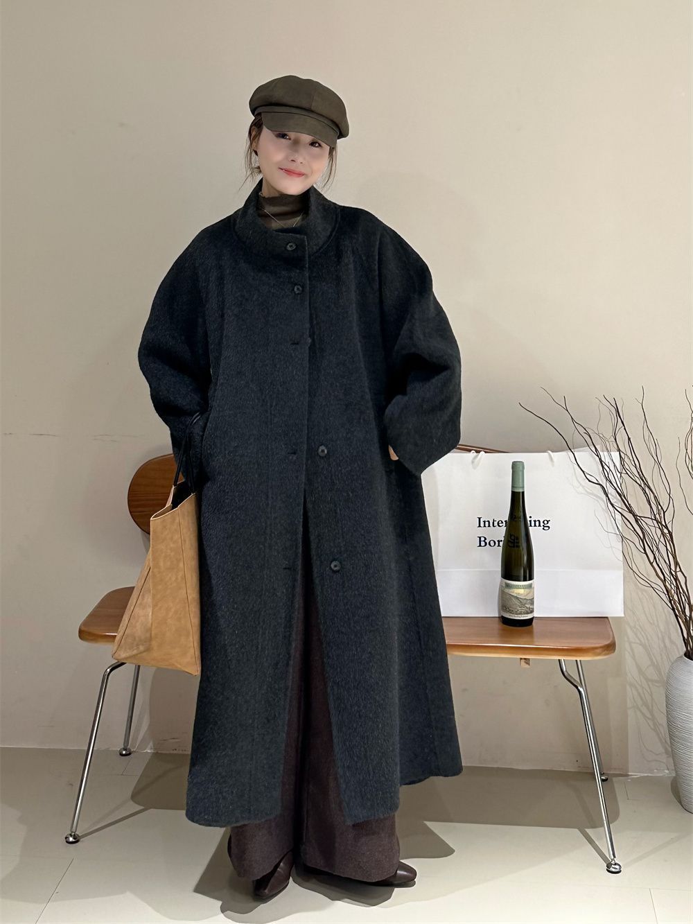 Loose Slimming Casual Woolen Coat