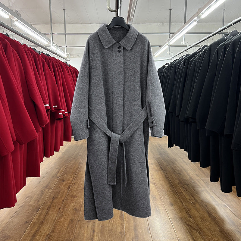 Dongdaemun New Autumn And Winter Temperament Woolen Coat Long Female