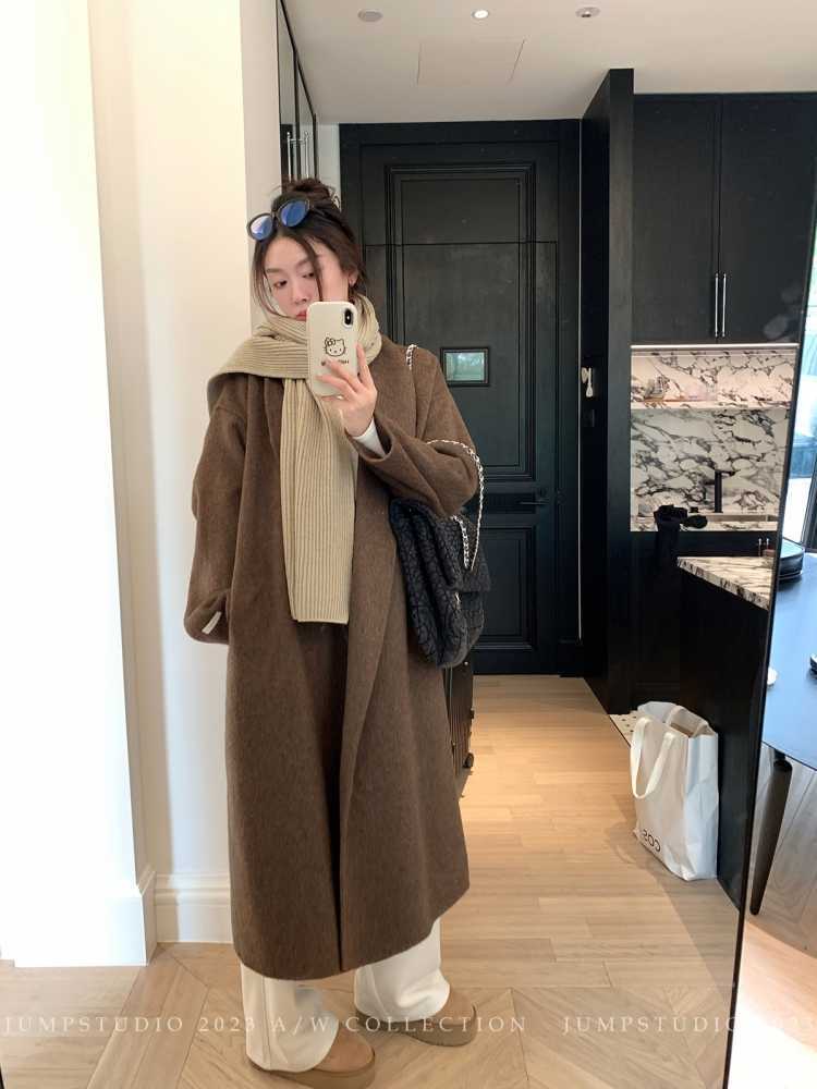 Retro Wool Overcoat Women's Fashion