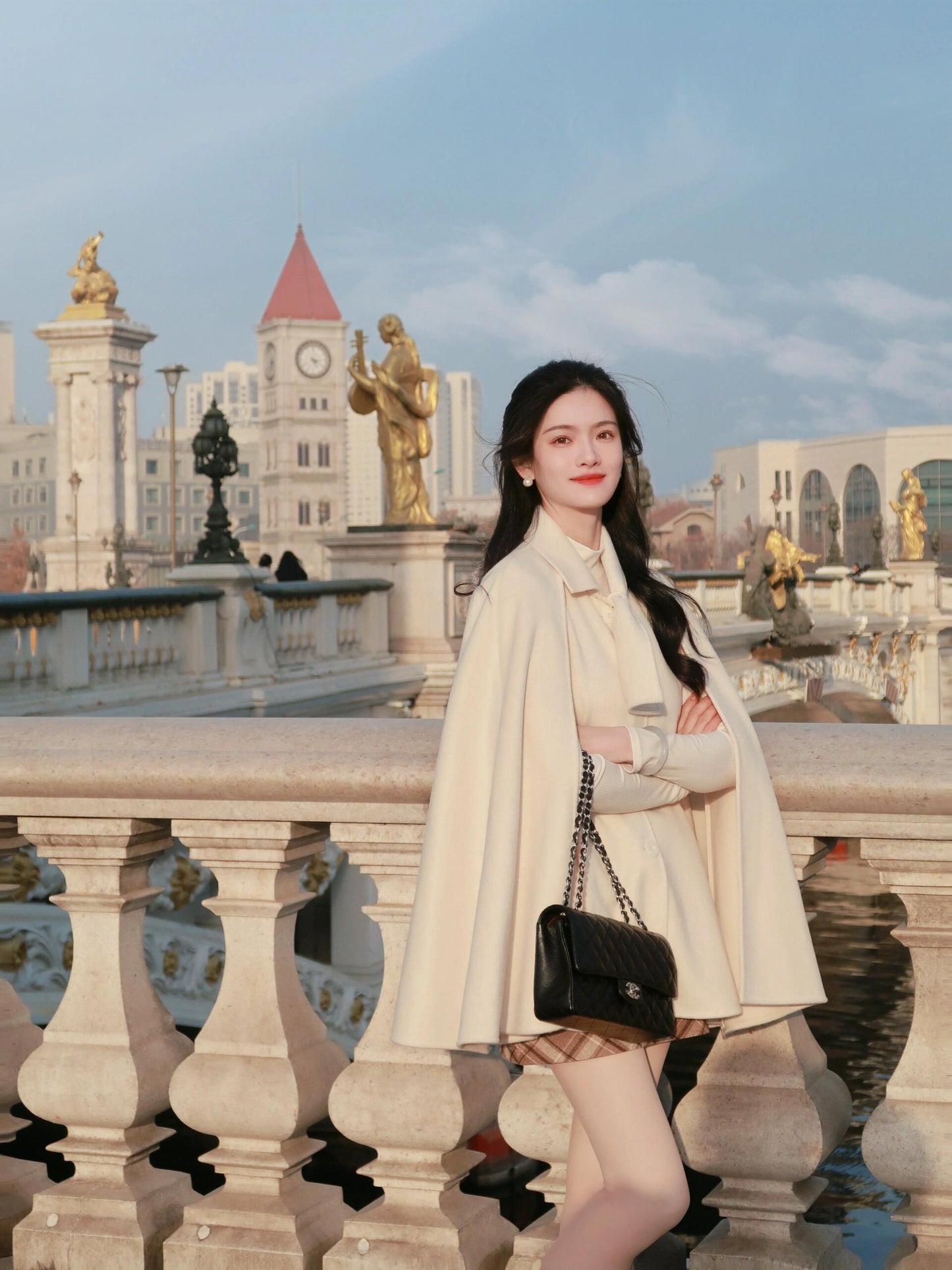 Classic Style Shawl Cape Woolen Coat Women's Autumn And Winter Examination