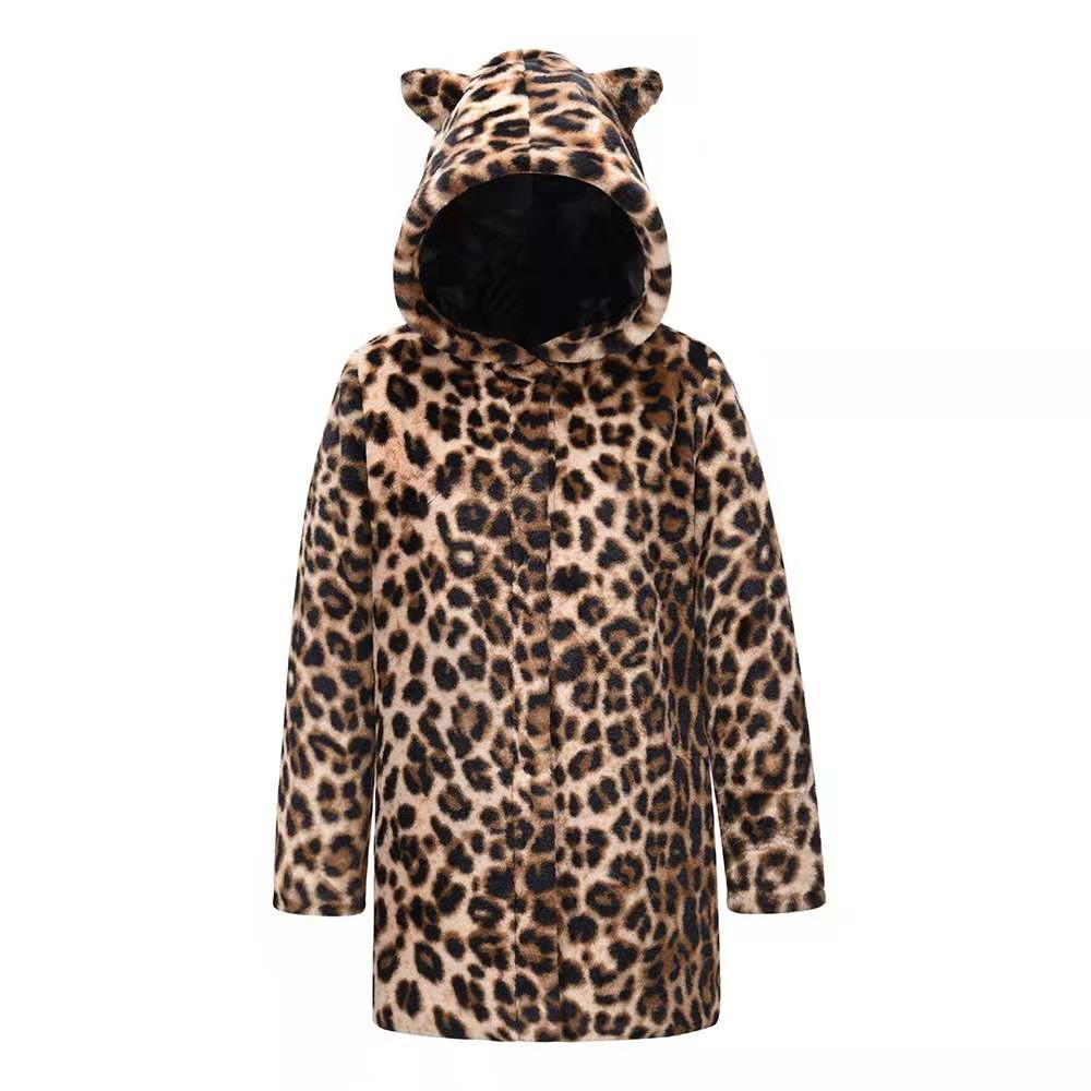 Fashion Warm Mid-length Faux Fur Coat Winter New Women's Coat With Hood