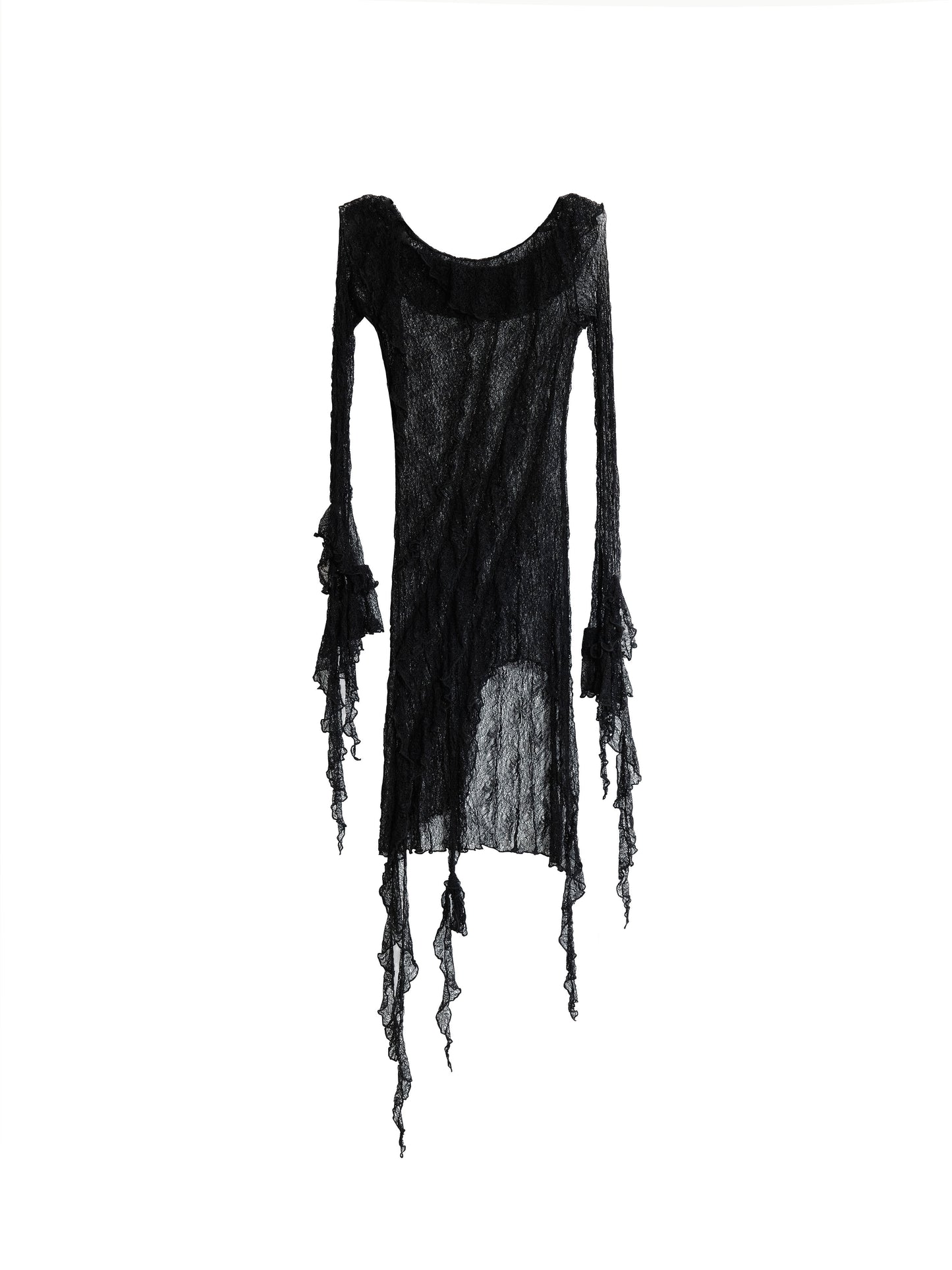 Ruffled Off-the-shoulder Hollow-out Cool Stretch Sun Protective Blouse