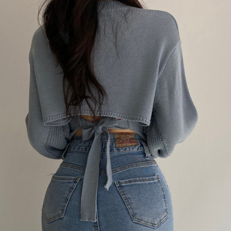 Short Slimming Versatile Knitted Top