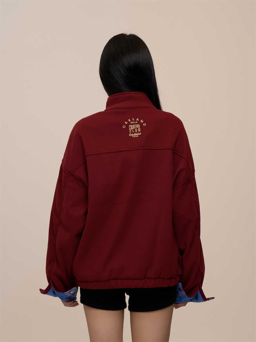 Christmas Red Woolen Cotton Padded Thickened Cotton-padded Coat