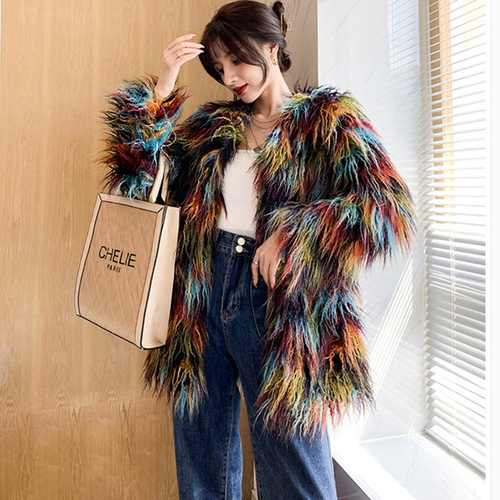Women's Lamb Wool Mid-length Thickened Beach