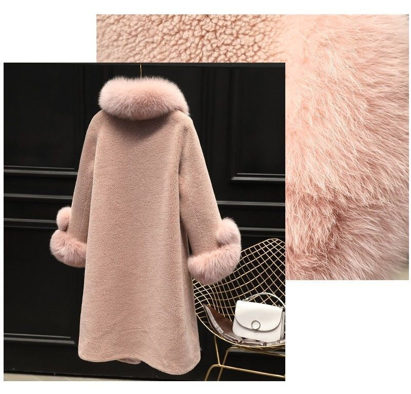 Women's Casual Sheep Shearing Coat Mid-length